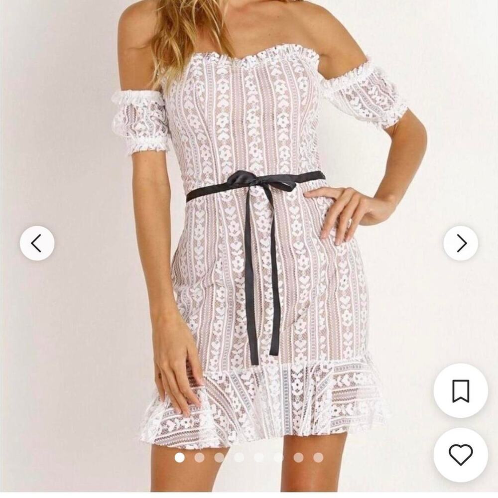 For love and lemons mini dress lace white